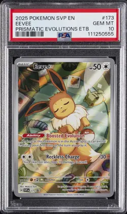 2025 POKEMON SVP EN-SV BLACK STAR PROMO #173 EEVEE PSA 10 - Image 1