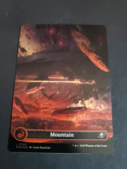 Mountain 0265 (Borderless Foil) Land MTG Edge of Eternities NM - Image 1