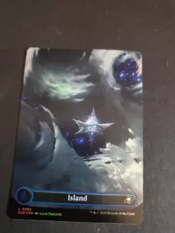 L 0263 Island FOIL BORDERLESS Full Art Land Edge of Eternities EOE MTG NM - Image 1