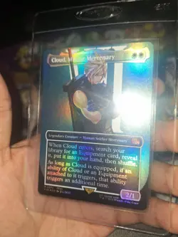 Cloud, Midgard Mercenary Borderless Foil MTG Final Fantasy Mint - Image 1