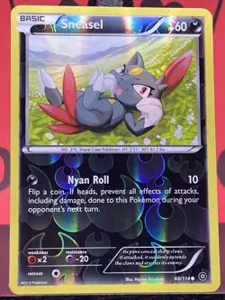 Sneasel 60/114 XY Steam Siege Common Reverse Holo Pokemon TCG 2016 VLP - Image 3