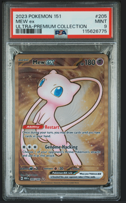 PSA 9 MINT Pokemon 151 Ultra Premium Collection Promo Metal Mew EX 205/165 MINT! - Image 1