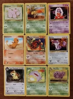 Lot of 9 Vintage Pokemon Cards Dark Charmeleon Dark Raticate See Pictures - Image 2