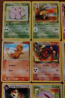 Lot of 9 Vintage Pokemon Cards Dark Charmeleon Dark Raticate See Pictures - Image 3