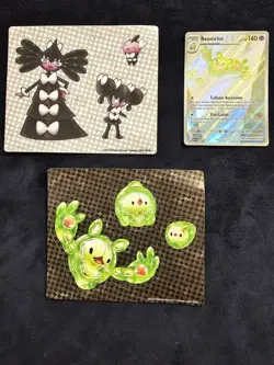 Reuniclus 212 Promo Black Bolt Pokemon w/ Reuniclus And Gothitelle Stickers - Image 1