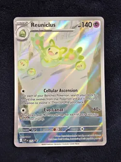 Reuniclus 212 Promo Black Bolt Pokemon w/ Reuniclus And Gothitelle Stickers - Image 2