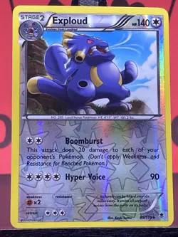 Exploud 85/119 XY-Phantom Forces Reverse Holo Rare Pokemon TCG 2014 LP - Image 3