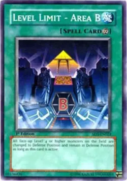 YUGIOH Level Limit - Area B SD3-EN024 1st edition MP / LP - Image 1
