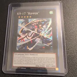 JUSH-EN035 K9-17 ''Ripper'' Collector's Rare 1st Ed YuGiOh - Image 1