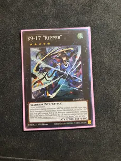 JUSH-EN035 K9-17 ''Ripper'' Collector's Rare 1st Ed YuGiOh - Image 1