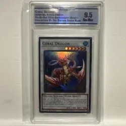 YUGIOH 2024Coral Dragon 1st Ed. SUPER RARE CROWN GRADING 9.5 GEM MINT RA02-EN031 - Image 1