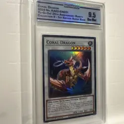 YUGIOH 2024Coral Dragon 1st Ed. SUPER RARE CROWN GRADING 9.5 GEM MINT RA02-EN031 - Image 2