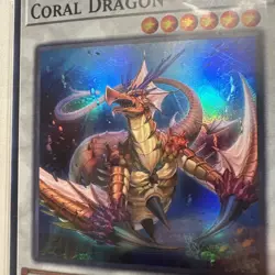 YUGIOH 2024Coral Dragon 1st Ed. SUPER RARE CROWN GRADING 9.5 GEM MINT RA02-EN031 - Image 5