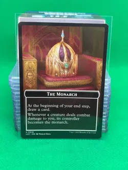 Dinosaur / The Monarch Token MTG Magic Gathering Card NM Mint Lost Caverns LCC - Image 1