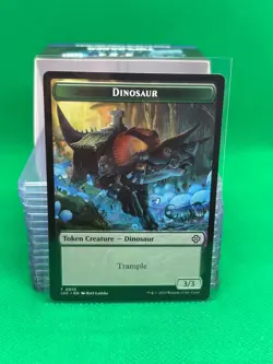 Dinosaur / The Monarch Token MTG Magic Gathering Card NM Mint Lost Caverns LCC - Image 2