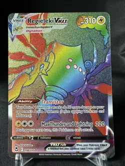 Regieleki Vmax Pokemon TCG 198/195 Rainbow Holo Foil Full Art Card Near Mint NM - Image 1