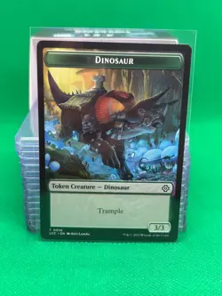 Dinosaur / Elephant Token MTG Magic the Gathering Card NM Mint Lost Caverns LCC - Image 2