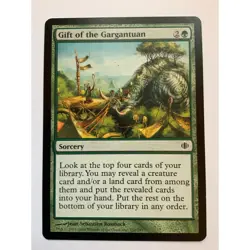 MTG Magic The Gathering Gift Of The Gargantuan Sorcery Card MTG 2008 - Image 1