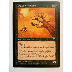 MTG Magic The Gathering Wake Of Vultures Deckmaster MTG Card Black Visions - Image 1