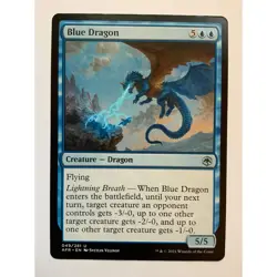 MTG Magic The Gathering Blue Dragon AFR 049/281 Rare Creature Card Blue - Image 1