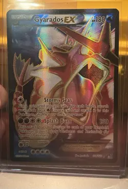 2016 Pokemon BREAKpoint Gyarados EX 114/122 XY- Full Art Holo Ultra Rare Card - Image 1