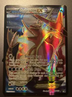 2016 Pokemon BREAKpoint Gyarados EX 114/122 XY- Full Art Holo Ultra Rare Card - Image 3