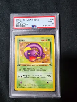 Pokemon TCG Ekans Fossil 1st Edition Common Card 46/62 NM Condition - Image 1