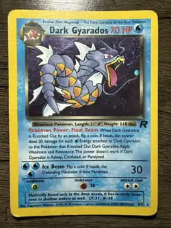 Dark Gyarados Pokemon Card Team Rocket Edition 70 HP Rare Holographic - Image 1