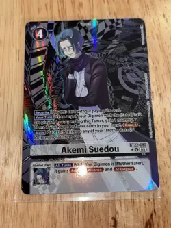 Digimon Card Game Akemi Suedou BT22-095 Alt Art 1 Star U Cyber Eden - Image 1