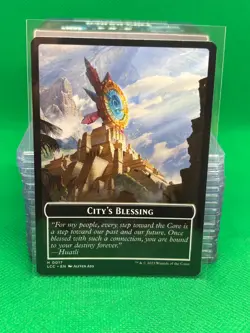MTG Lost Caverns of Ixalan Commander - Dinosaur 3/3 & City's Blessing [Token] - Image 1