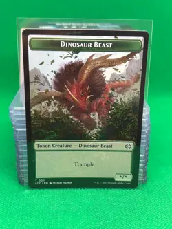 Dinosaur Beast 0011 / Dinosaur 0010 - Token - Lost Caverns - LCC - MTG - Image 1