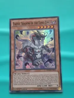 Yugioh - Taotie, Shadow of the Yang Zing Super Rare 1st Edition NECH-EN003 LP - Image 1