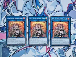 Hiita The Fire Charmer Ablaze 1st Edition Super Rare RA04 Yugioh Card PLAYSET - Image 1