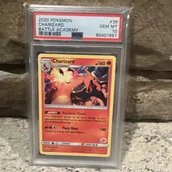 Pokemon PSA 10 GEM MT Charizard 3/70 Battle Academy #39 Stamped 2020 S#2775 - Image 1