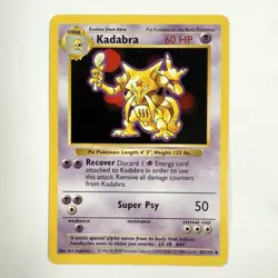 Pokemon TCG Base Set Kadabra Shadowless 32/102 LP - Image 1