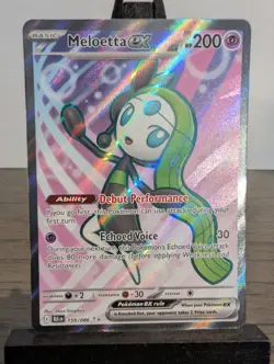 Meloetta ex 159/086 Black Bolt Ultra Rare Full Art Pokemon NM - Image 1