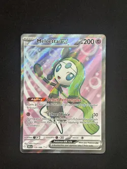 Meloetta ex 159/086 Black Bolt Ultra Rare Full Art Pokemon NM - Image 1