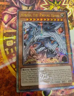 Yugioh nibiru the primal being new art quarter century rare 1st edition - Image 2