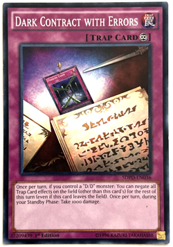 YuGiOh! - Dark Contract with Errors - SDPD-EN036 - 1st Edition - Common - Image 1