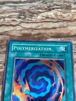 Yugioh Polymerization Holo Card LOB-059 Super Rare Moderately Played - Image 2