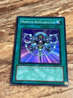 Yugioh Monster Reincarnation Holo Card RDS-EN045 Super Rare 1st Edition MP - Image 1