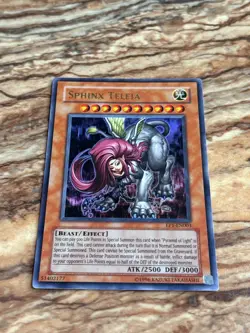 Yugioh Sphinx Teleia Holo Card EP1-EN003 Ultra Rare Moderately Played - Image 1