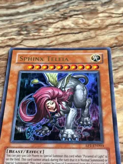 Yugioh Sphinx Teleia Holo Card EP1-EN003 Ultra Rare Moderately Played - Image 2