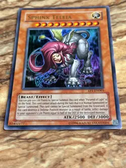 Yugioh Sphinx Teleia Holo Card EP1-EN003 Ultra Rare Moderately Played - Image 3