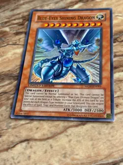 Yugioh Blue-Eyes Shining Dragon Holo Card MOV-EN001 Limited Edition HP - Image 3