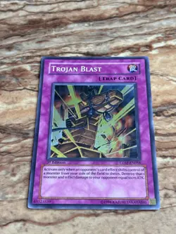 Yugioh! Trojan Blast CDIP-EN056 Holo Card 1st Edition Ultimate Rare LP - Image 1