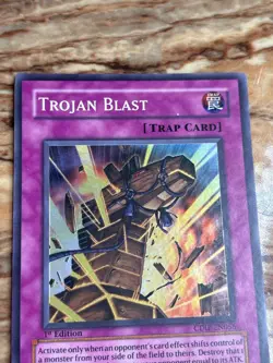 Yugioh! Trojan Blast CDIP-EN056 Holo Card 1st Edition Ultimate Rare LP - Image 2