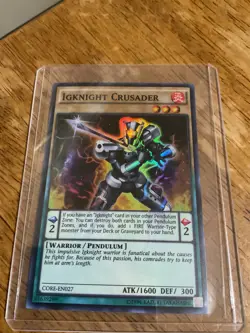 Yugioh Igknight Crusader CORE-EN027 Super Rare 1st Ed NM - Image 1