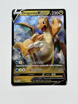 Pokemon TCG Dragonite V Pokemon Go 49/78 Full Art Ultra Holo Rare Card NM - Image 1