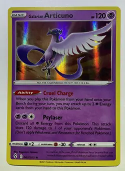 Galarian Articuno #63/203 Evolving Skies Holo Rare Pokemon Card Holo - Image 1